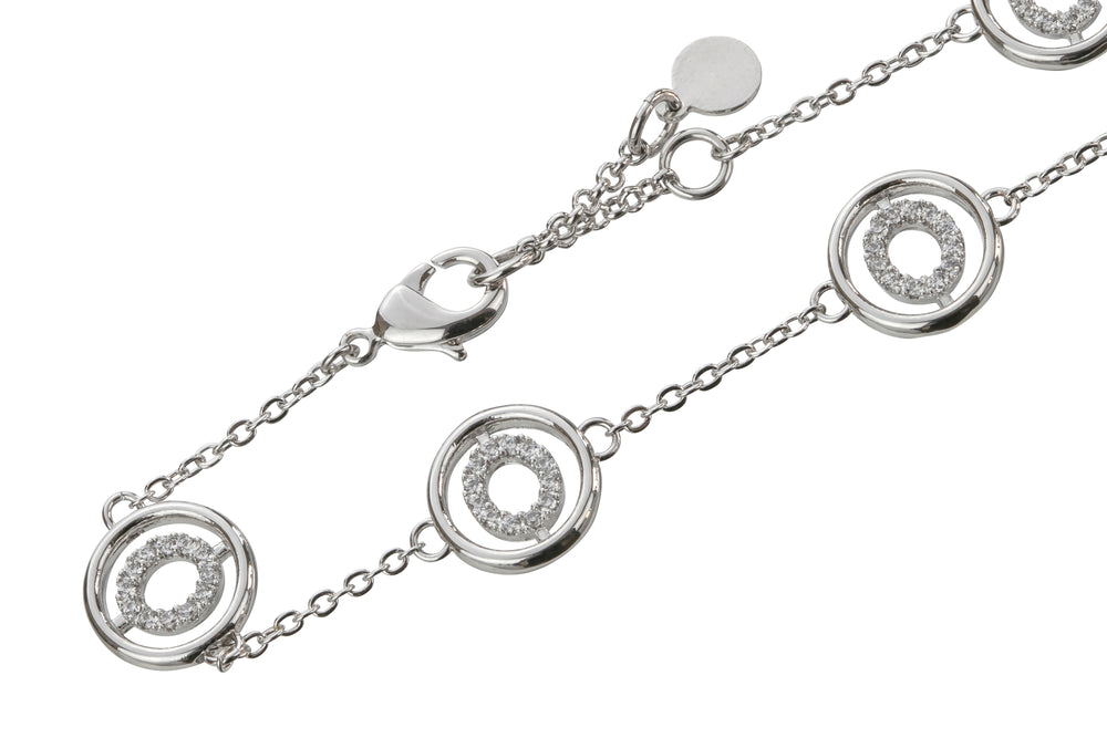 Minimal Eternity in Silver with genuine crystals
