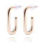 Paper clips earrings in Gold