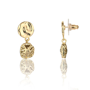 Small Raindrops in Gold Earrings