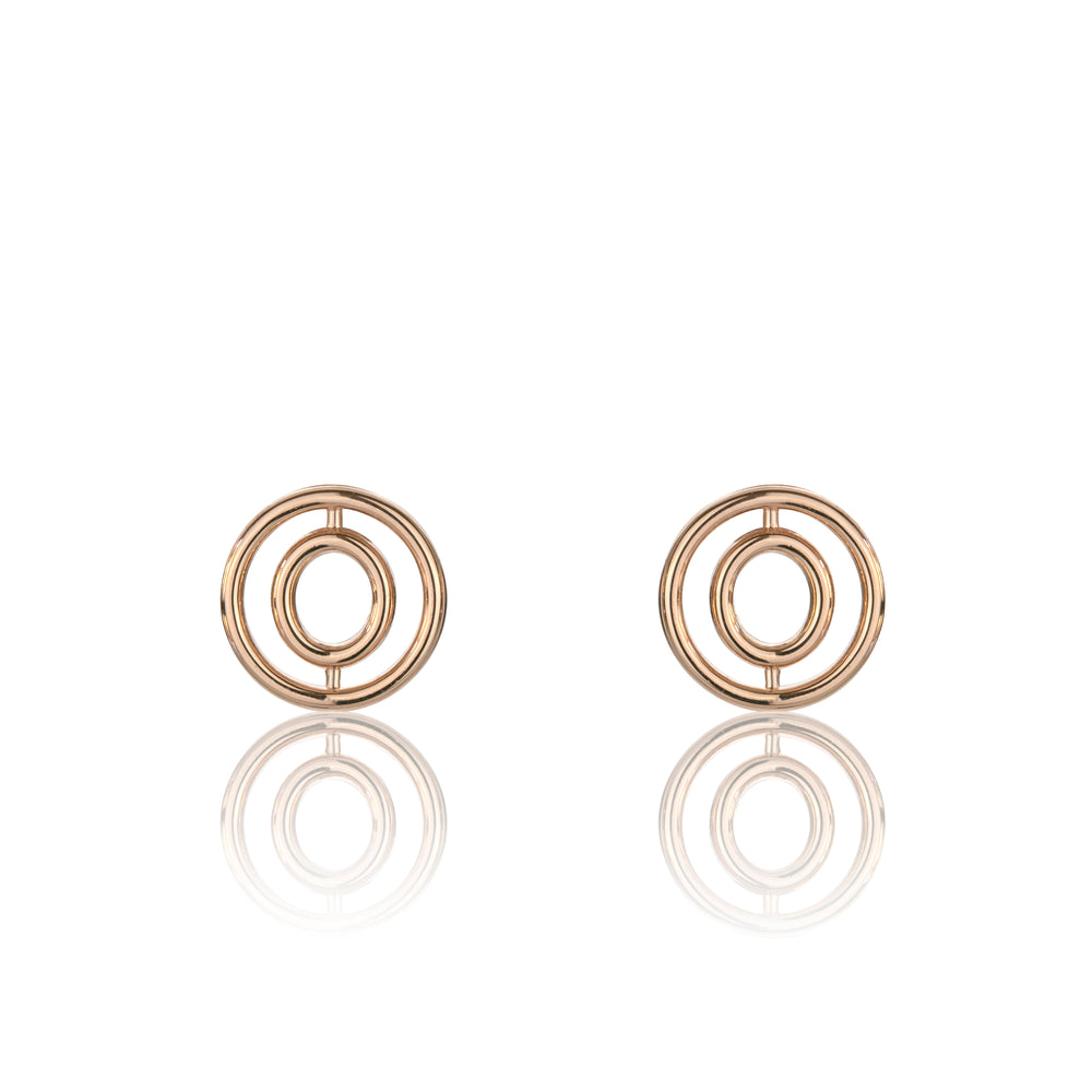 Minimal Eternity in Rose Gold Earrings