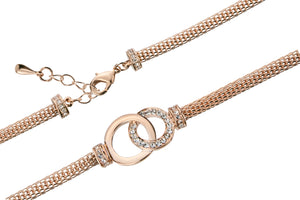 Infinity Bracelet in Rose Gold sparkled with genuine crystals