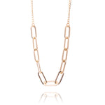 Paper clips necklace in Gold